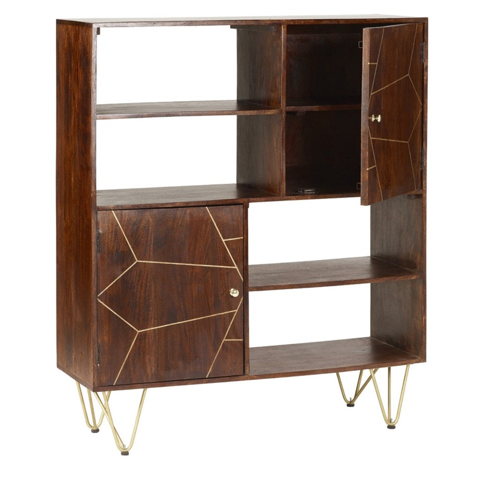 Dark Gold Display Cabinet 