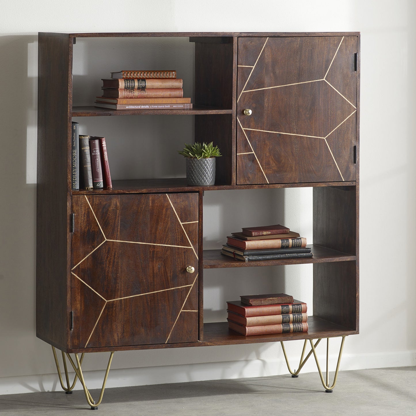 Dark Gold Display Cabinet 
