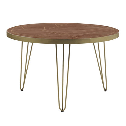 Dark Gold Round Dining Table 