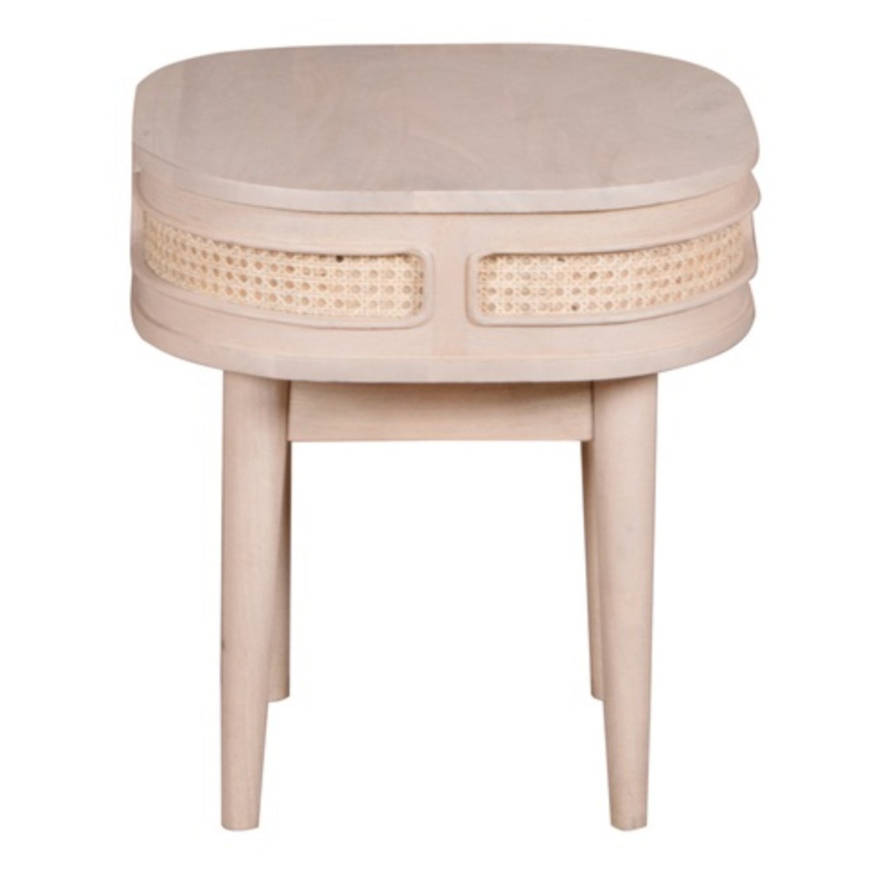 Cane & Mango Wood Bedside Table