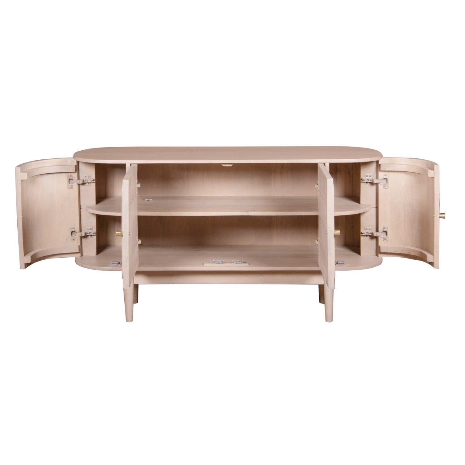 Cane & Mango Wood 4 Doors Sideboard