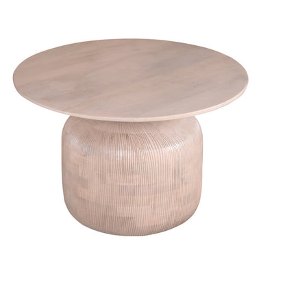 Cane & Mango Wood Round Coffee Table