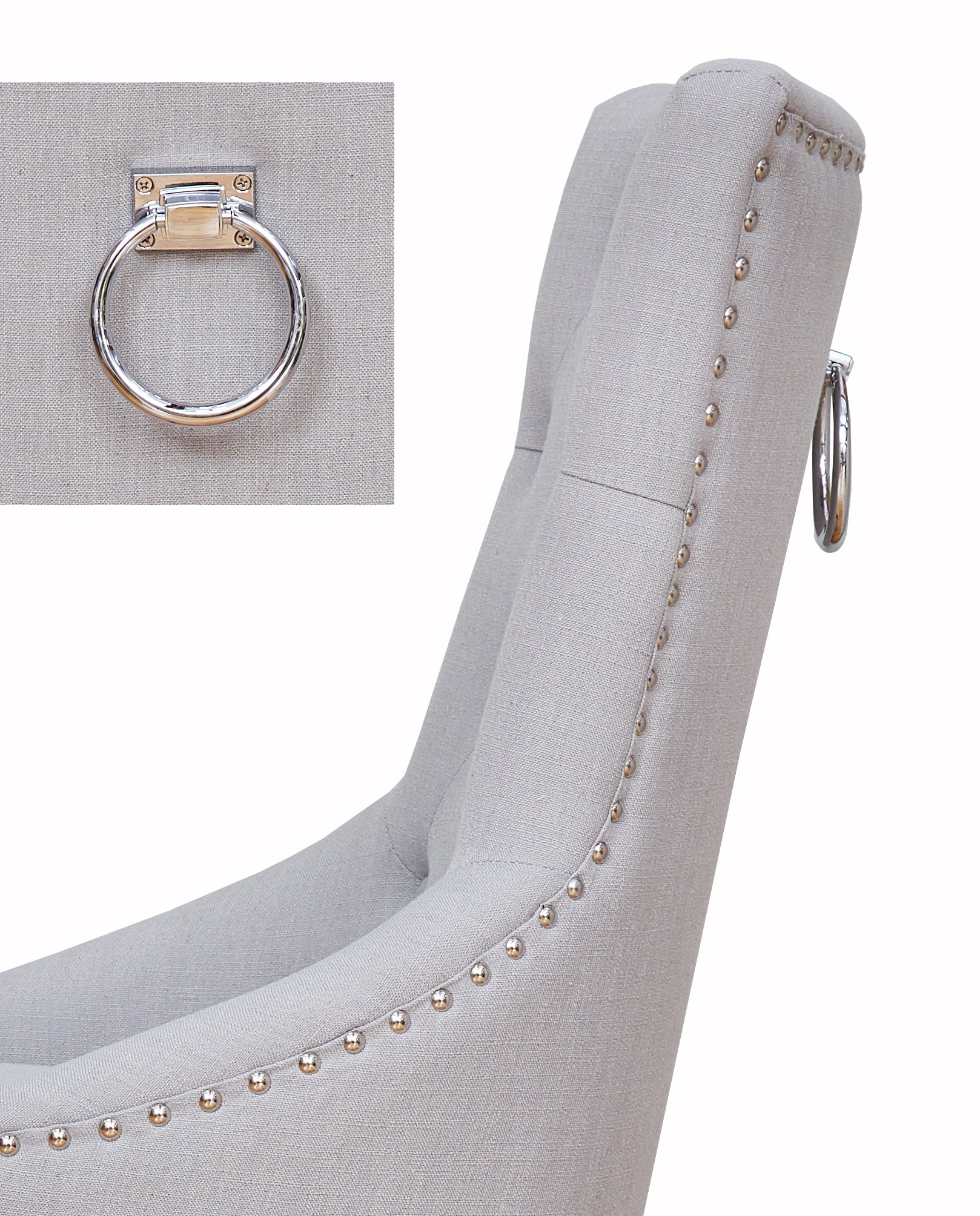 Walnut Accent Narrow Back Upholstered Dining Chair - Grey (Pack Of Two) : Pair of exquisite oak upholstered dining chairs. Part of the  Walnut dining room furniture ranges