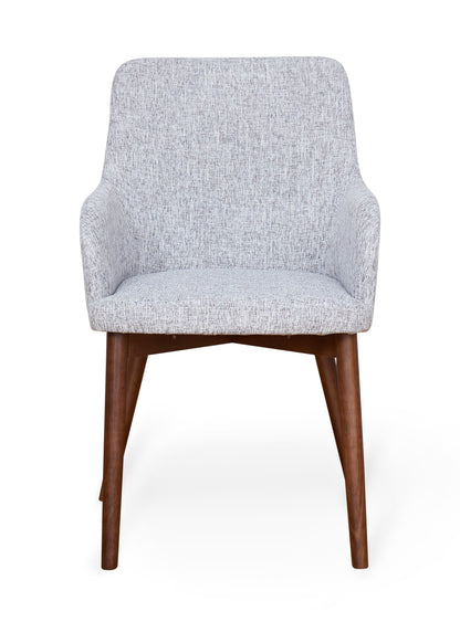 Walnut Light Grey Chair (Pack of two) : Pair of exquisite oak upholstered dining chairs. Part of the  Walnut dining room furniture ranges