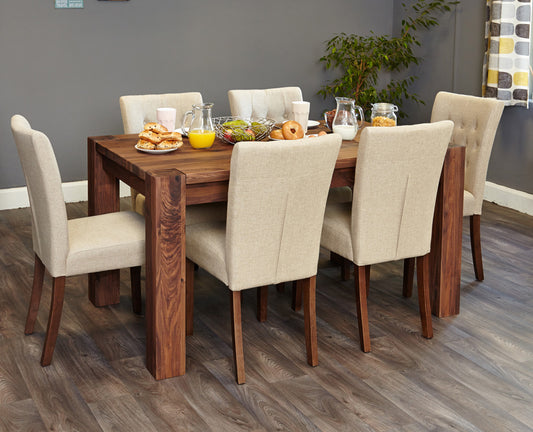 Walnut 150cm Dining Table (4/6 Seater) : Walnut six seater dining table. Stylish solutions for contemporary dining. Part of the Walnut dining room furniture range.