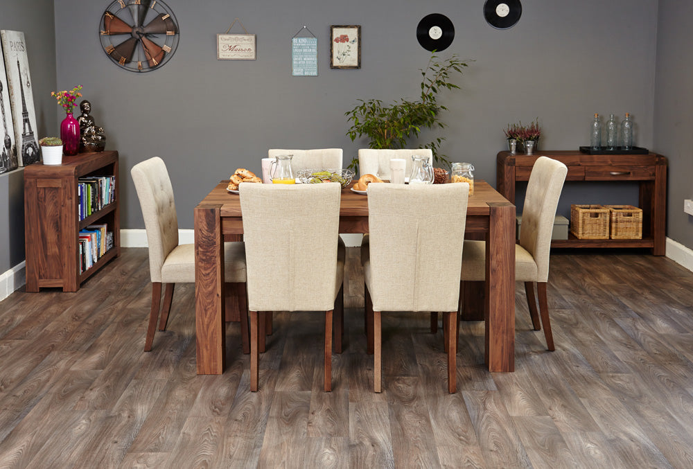 Walnut 150cm Dining Table (4/6 Seater) : Walnut six seater dining table. Stylish solutions for contemporary dining. Part of the Walnut dining room furniture range.