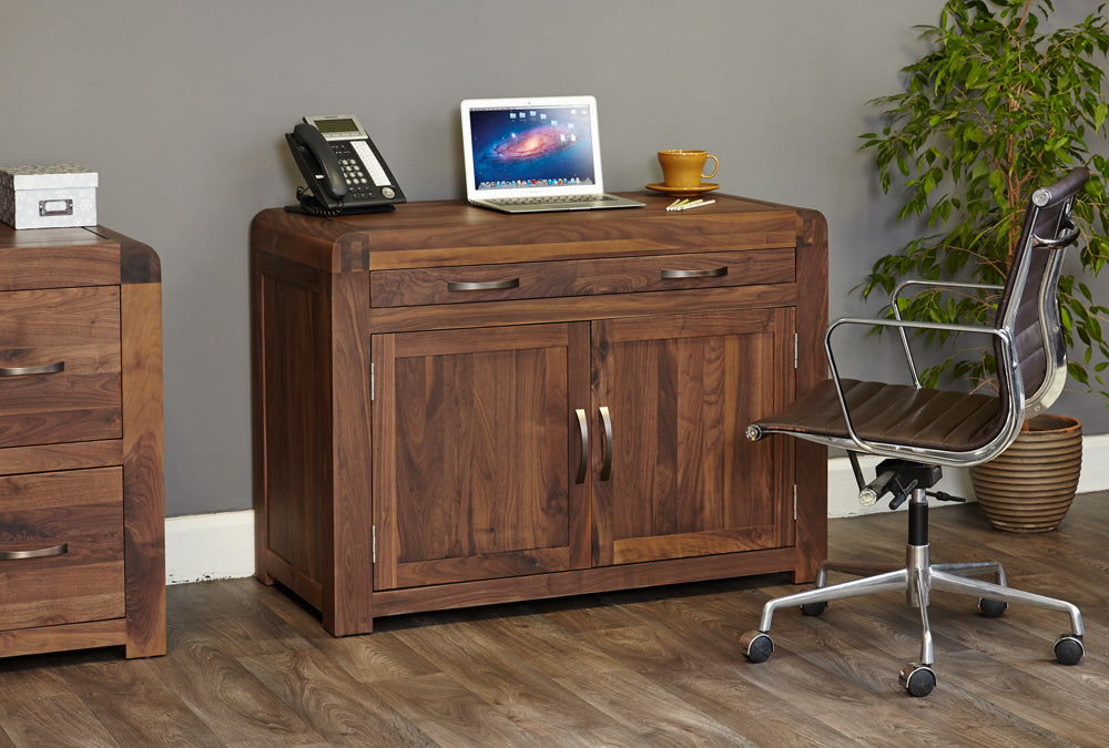 Walnut Hidden Home Office : Walnut Hidden Home Office computer desk. This stylish desk is designed to hide away all your computer equipment. Part of the Walnut home office furniture range.