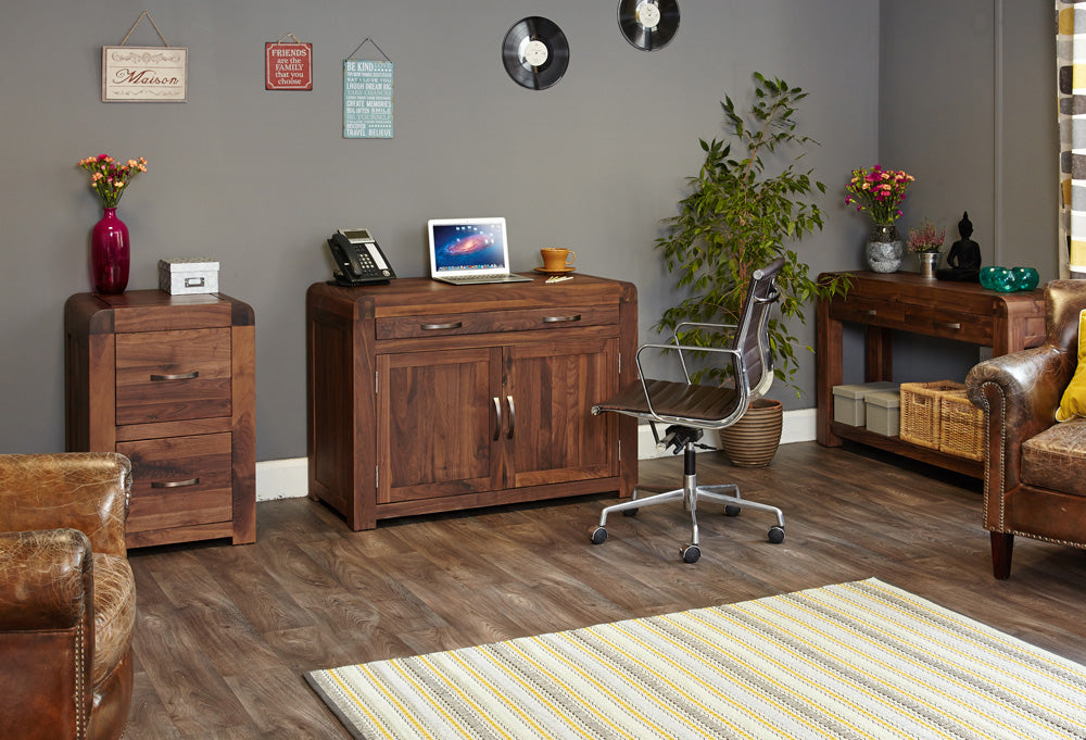 Walnut Hidden Home Office : Walnut Hidden Home Office computer desk. This stylish desk is designed to hide away all your computer equipment. Part of the Walnut home office furniture range.
