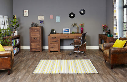 Walnut Twin Pedestal Computer Desk : Walnut large twin pedestal computer desk. Stylish solutions for contemporary living. Part of the walnut home office furniture range.