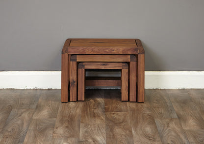 Walnut Nest of 3 Coffee Tables : Walnut nest of three tables. Stylish solutions for contemporary living. Part of the Walnut living room furniture range.