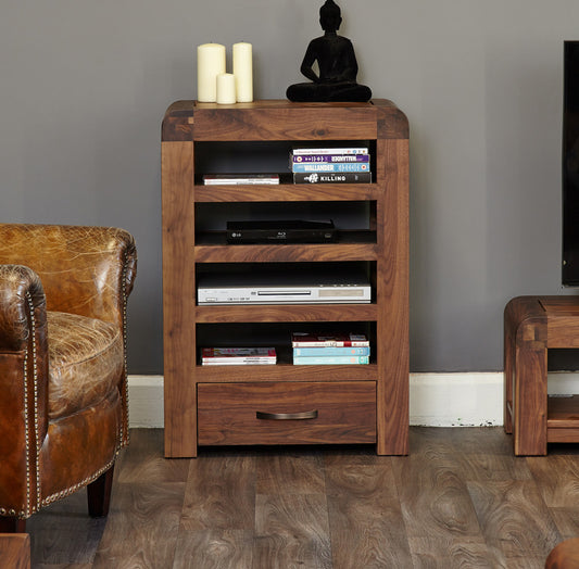 Walnut Entertainment Unit : Walnut entertainment unitt. Stylish solutions for contemporary living. Part of the Walnut living room furniture range.