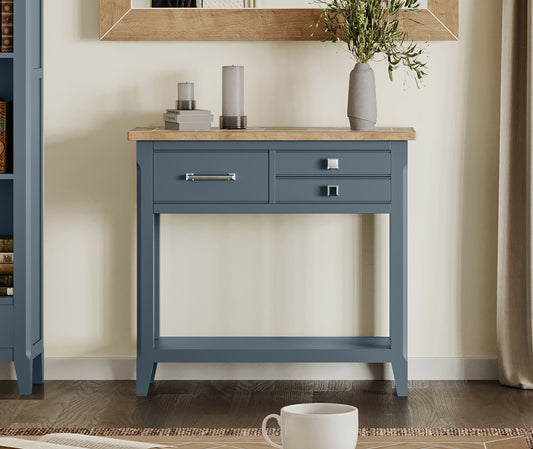 Reclaimed Small Console Table :  Reclaimed Wood and Steel Small Console Table, stylish