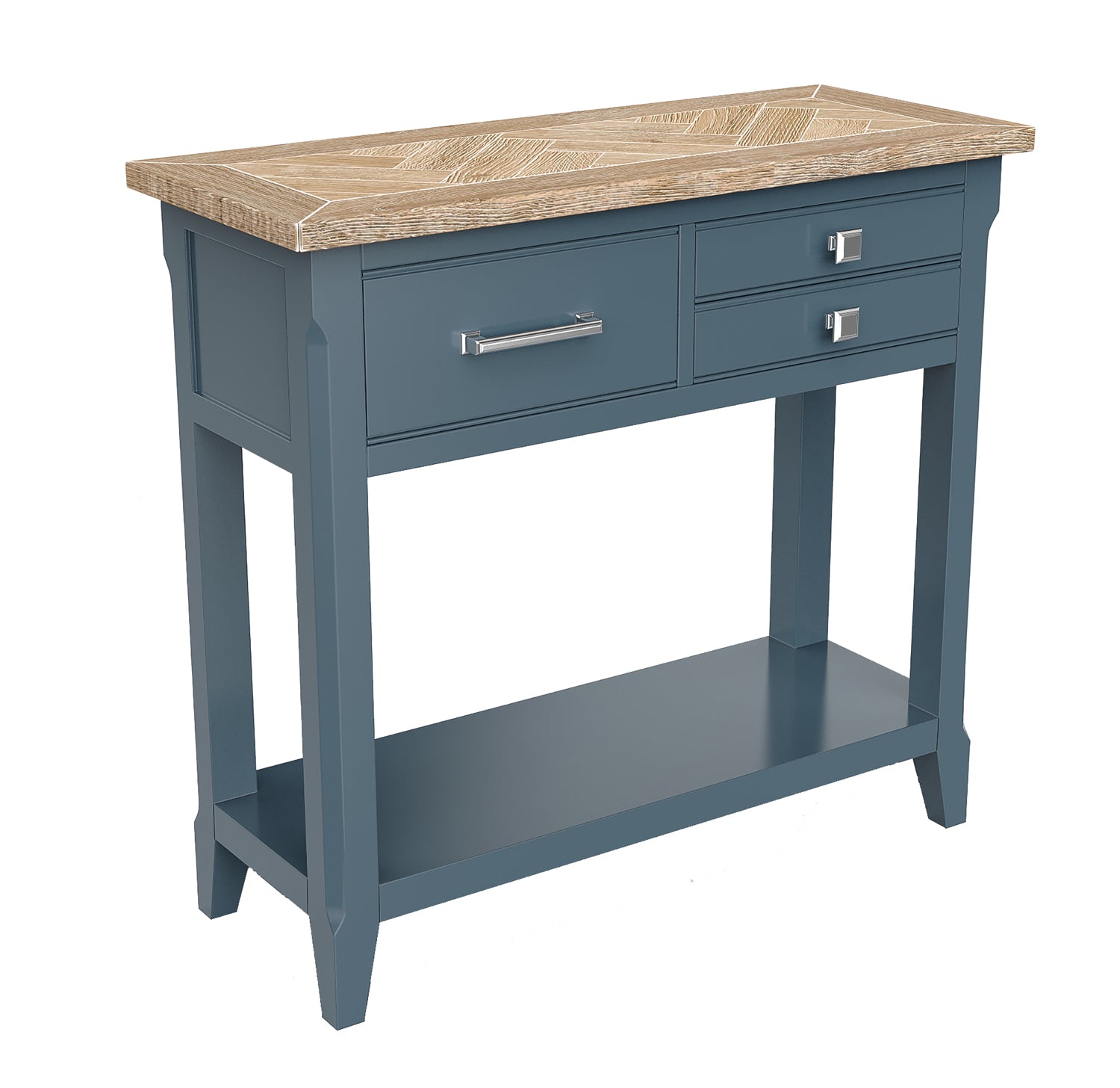 Reclaimed Small Console Table :  Reclaimed Wood and Steel Small Console Table, stylish