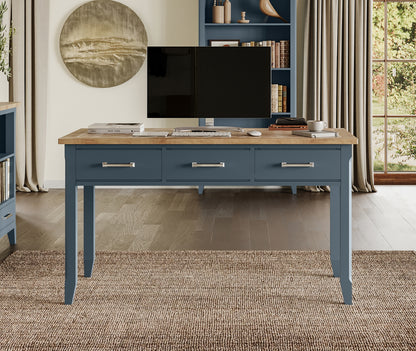 Executive Desk :  Reclaimed Wood and Steel Home Office Desk / Dressing Table, stylish