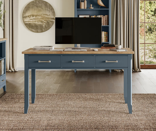 Executive Desk :  Reclaimed Wood and Steel Home Office Desk / Dressing Table, stylish