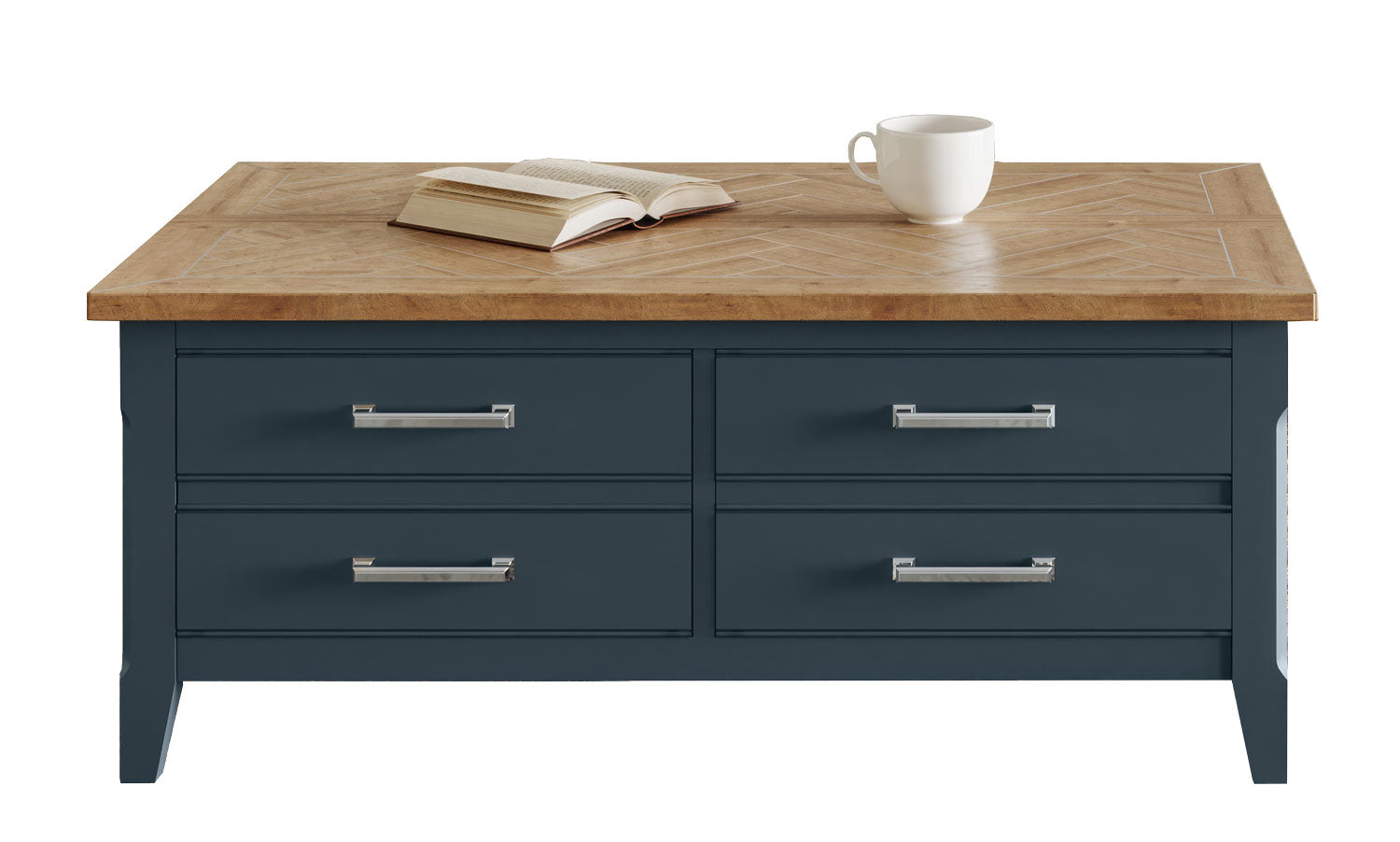 Coffee Table with drawers & hidden storage trunk : 