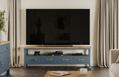 Large Widescreen Television Cabinet :  Reclaimed Wood and Steel Large Television Cabinet, stylish