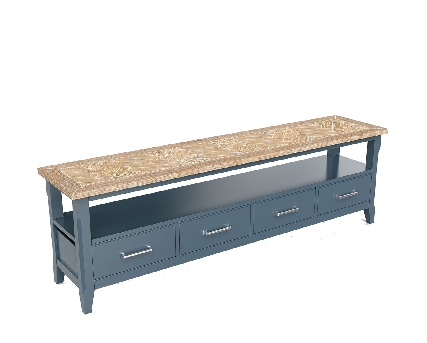 Large Widescreen Television Cabinet :  Reclaimed Wood and Steel Large Television Cabinet, stylish
