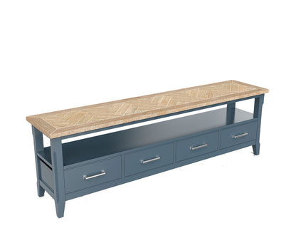 Large Widescreen Television Cabinet :  Reclaimed Wood and Steel Large Television Cabinet, stylish