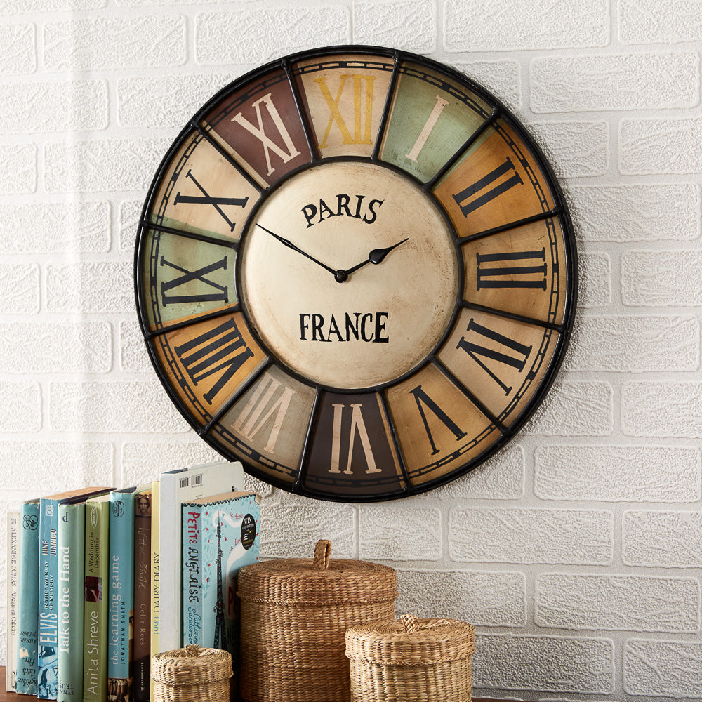 Clock CHALET Industrial Style Metal 