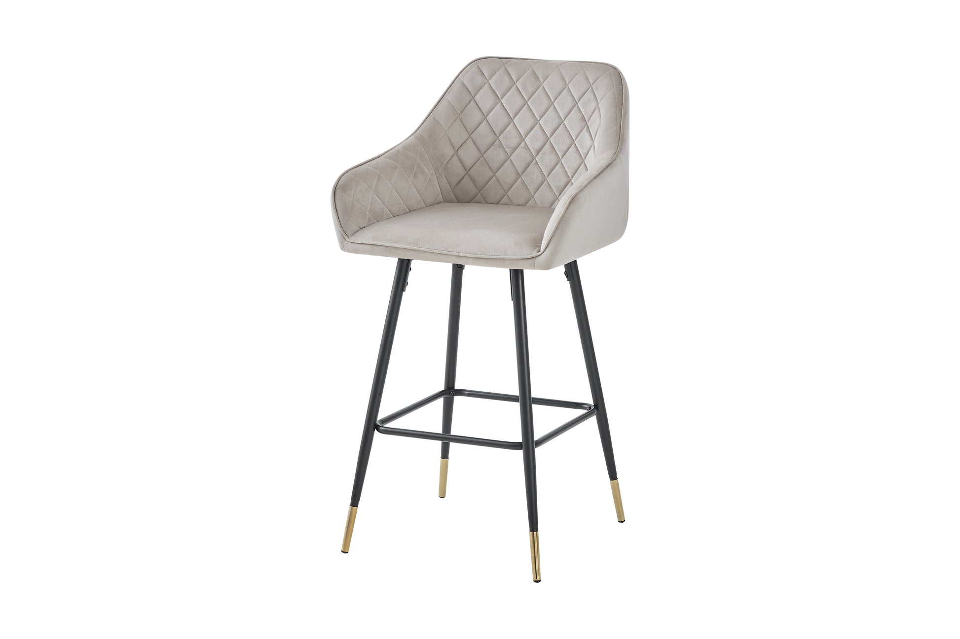 Bar Stool - MINK (Pack of Two) :  Reclaimed Range, Black Leather, Steel Framed Bar Stool With Antiqued, Distressed Leather, stylish