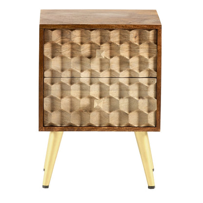 2 DRAWER SIDE TABLE