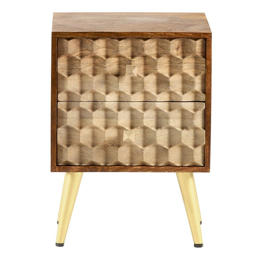 2 DRAWER SIDE TABLE