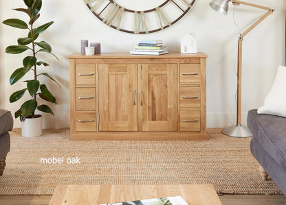 Oak Six Drawer Sideboard :  six drawer sideboard. Quality storage solutions for contemporary living. Part of the  Oak dining room furniture range.