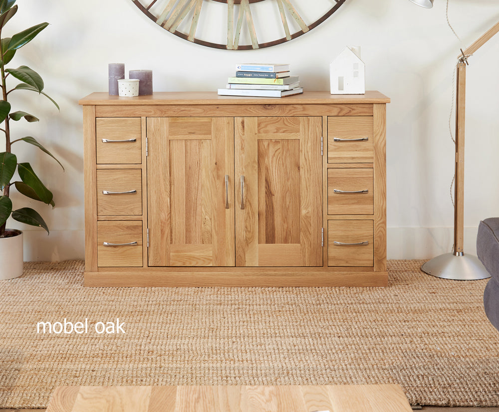 Oak Six Drawer Sideboard :  six drawer sideboard. Quality storage solutions for contemporary living. Part of the  Oak dining room furniture range.