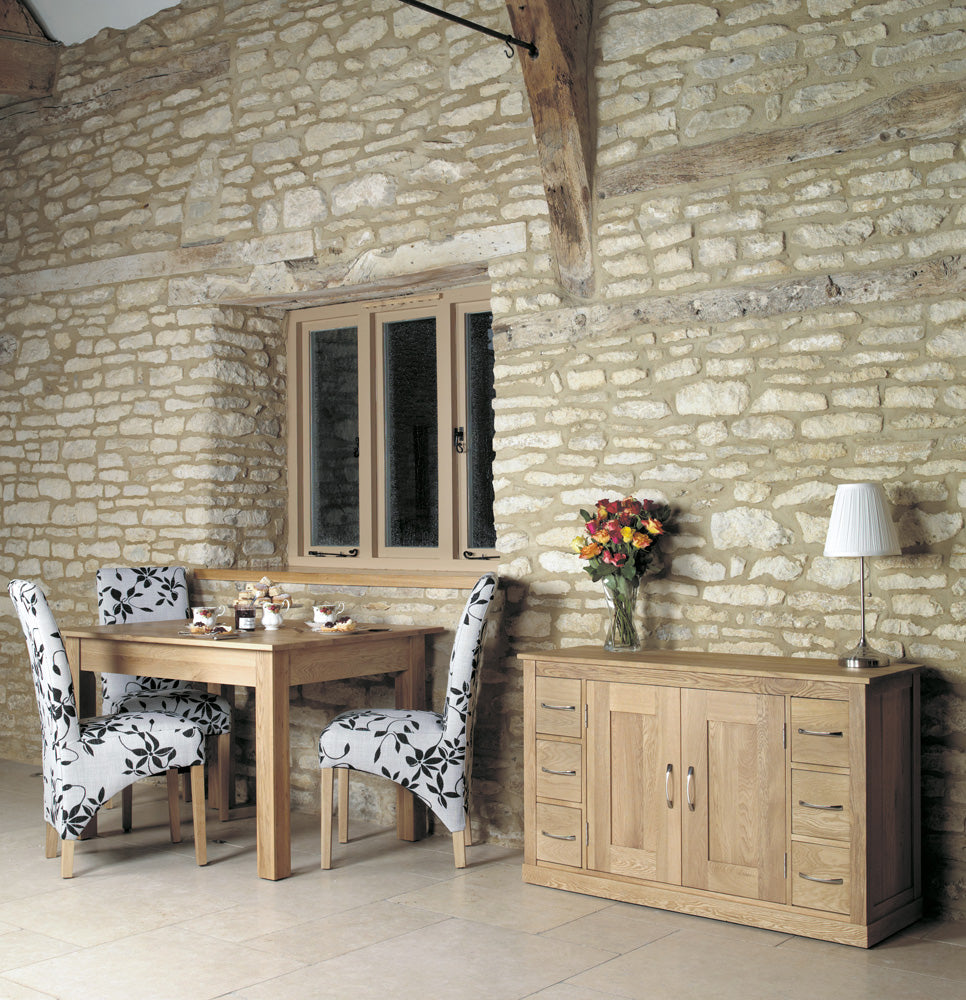 Oak Six Drawer Sideboard :  six drawer sideboard. Quality storage solutions for contemporary living. Part of the  Oak dining room furniture range.