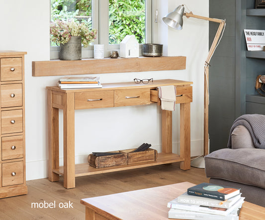 Oak Console Table :  Oak console table. Quality furniture solutions for contemporary living. Part of the  Oak dining room furniture range.