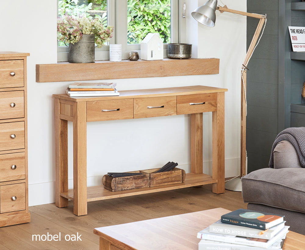 Oak Console Table :  Oak console table. Quality furniture solutions for contemporary living. Part of the  Oak dining room furniture range.