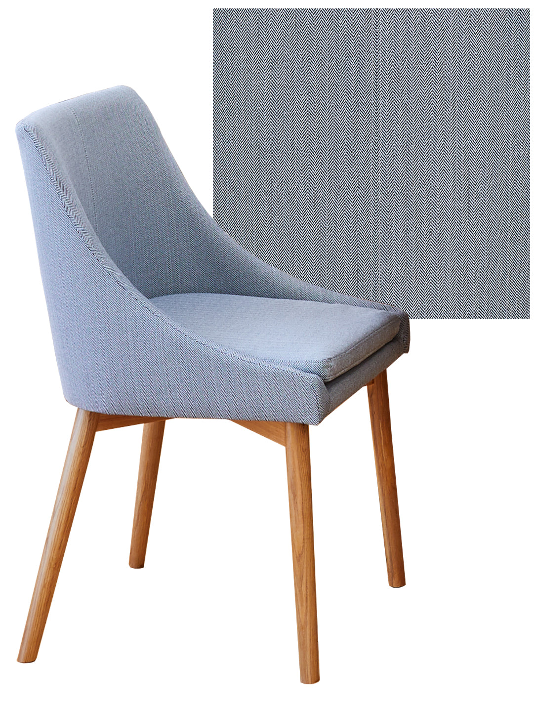 Oak Grey Chair (Pack of two) : Pair of exquisite oak upholstered dining chairs. Part of the  Oak dining room furniture ranges