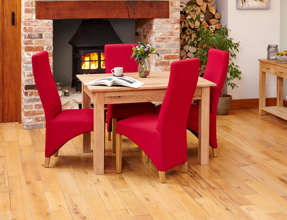 Oak Dining Table (4 Seater) :  oak four seater dining table. Stylish solutions for contemporary dining. Part of the  Oak dining room furniture range.
