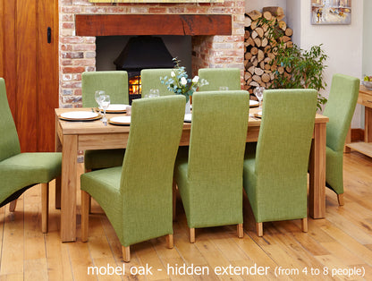Hidden Extending Oak Dining Table (Seats 4-8) :  oak extending six / eight seater dining table. Stylish solutions for contemporary dining. Part of the  Oak dining room furniture range.
