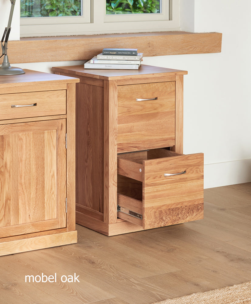 Oak Two Drawer Filing Cabinet :  Oak two drawer filing cabinet. Stylish solutions for contemporary living. Part of the  Oak home office furniture range.