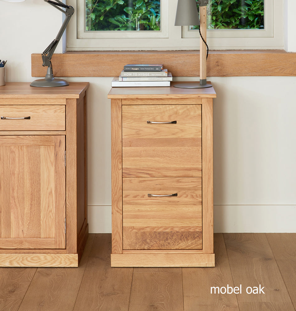 Oak Two Drawer Filing Cabinet :  Oak two drawer filing cabinet. Stylish solutions for contemporary living. Part of the  Oak home office furniture range.
