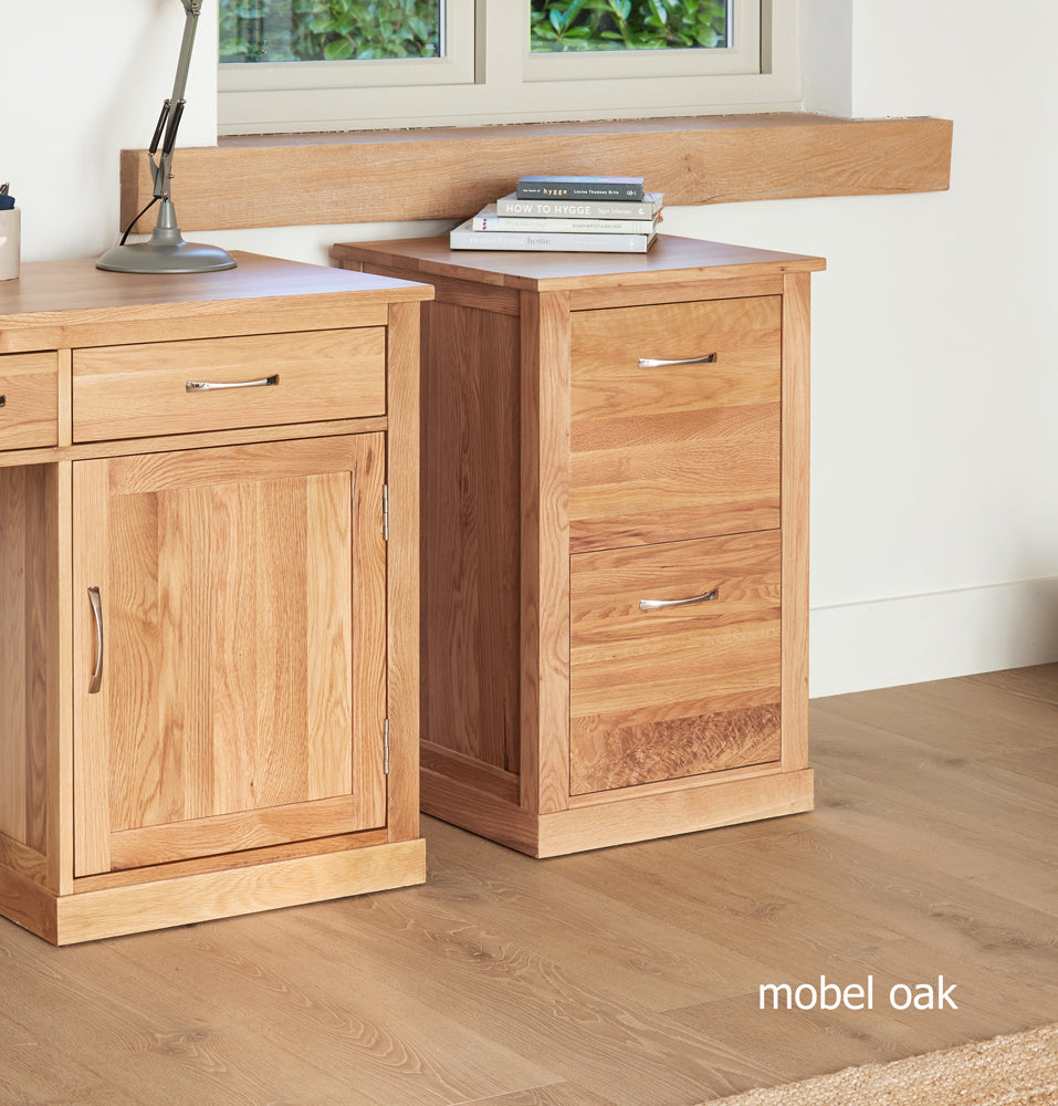 Oak Two Drawer Filing Cabinet :  Oak two drawer filing cabinet. Stylish solutions for contemporary living. Part of the  Oak home office furniture range.