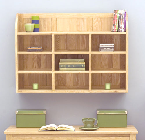 Oak Reversible Wall Rack :  Oak reversible wall storage unit. Stylish storage solutions for contemporary living. Part of the  Oak furniture range.