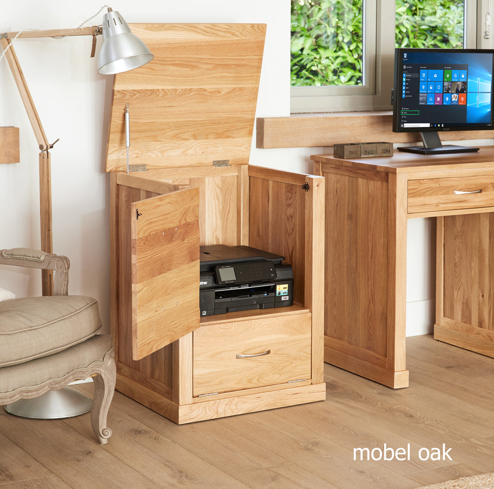 Oak Printer Cupboard :  Oak printer cabinet. Stylish storage solutions for contemporary living. Part of the  Oak home office furniture range.