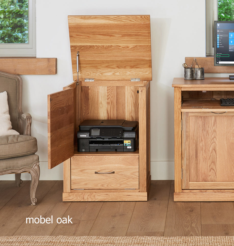 Oak Printer Cupboard :  Oak printer cabinet. Stylish storage solutions for contemporary living. Part of the  Oak home office furniture range.
