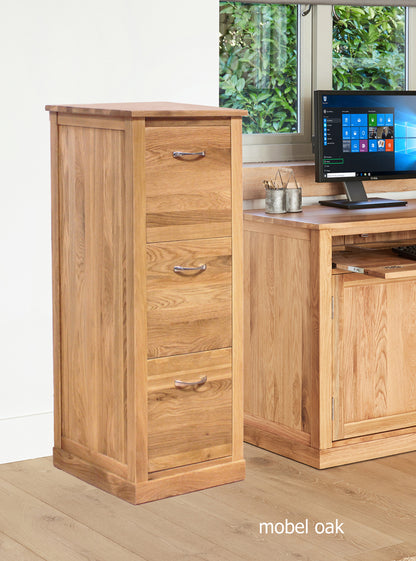 Oak 3 Drawer Filing Cabinet :  Oak three drawer filing cabinet. Stylish storage solutions for contemporary living. Part of the  Oak home office furniture range.