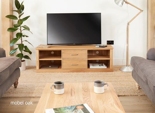 Oak Mounted Widescreen Television Cabinet :  Oak widescreen television (TV) and DVD cabinet with fully adjustable television mounting bracket. Stylish solutions for contemporary living. Part of the  Oak living room furniture range.