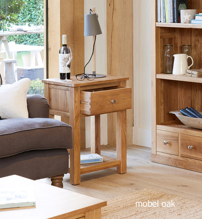 Oak One Drawer Lamp Table :  Oak one drawer lamp table. Stylish solutions for contemporary living. Part of the  Oak living room furniture range.