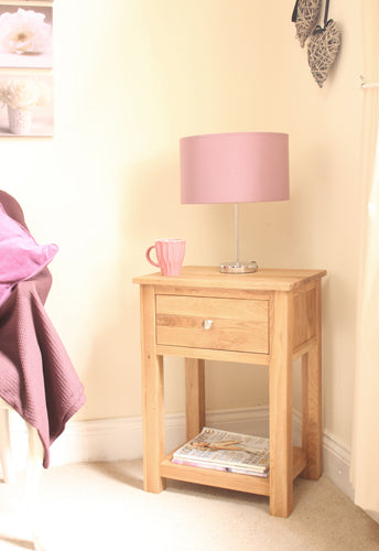 Oak One Drawer Lamp Table :  Oak one drawer lamp table. Stylish solutions for contemporary living. Part of the  Oak living room furniture range.