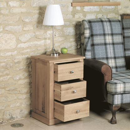 Oak Three Drawer Lamp Table :  Oak three drawer lamp table. Stylish solutions for contemporary living. Part of the  Oak living room furniture range.