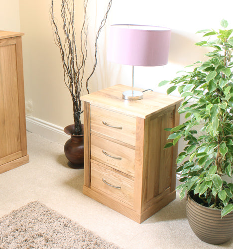 Oak Three Drawer Lamp Table :  Oak three drawer lamp table. Stylish solutions for contemporary living. Part of the  Oak living room furniture range.