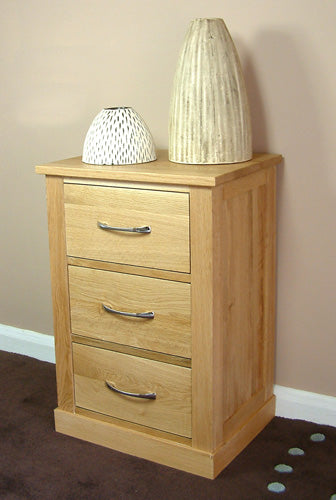 Oak Three Drawer Lamp Table :  Oak three drawer lamp table. Stylish solutions for contemporary living. Part of the  Oak living room furniture range.