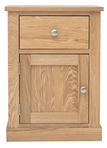 Oak One Door one Drawer Lamp Table :  Oak one door, one drawer lamp table. Stylish solutions for contemporary living. Part of the  Oak living room furniture range.