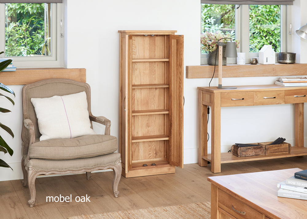 Oak DVD Storage Cupboard :  Oak CD and DVD Storage Cupboard. Stylish solutions for contemporary living. Part of the  Oak living room furniture range.